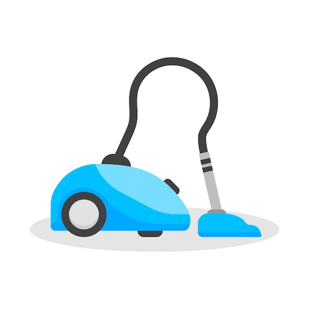 Icono de aspiradora en estilo plano Equipo para la limpieza de la casa ilustración vectorial sobre fondo aislado Concepto de negocio de signo de máquina limpia