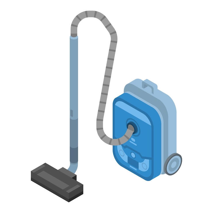 Vector icono de aspiradora isométrica de icono de vector de aspiradora para diseño web aislado sobre fondo blanco