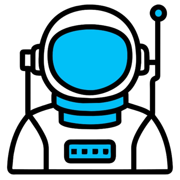 Icono de astronauta en el espacio