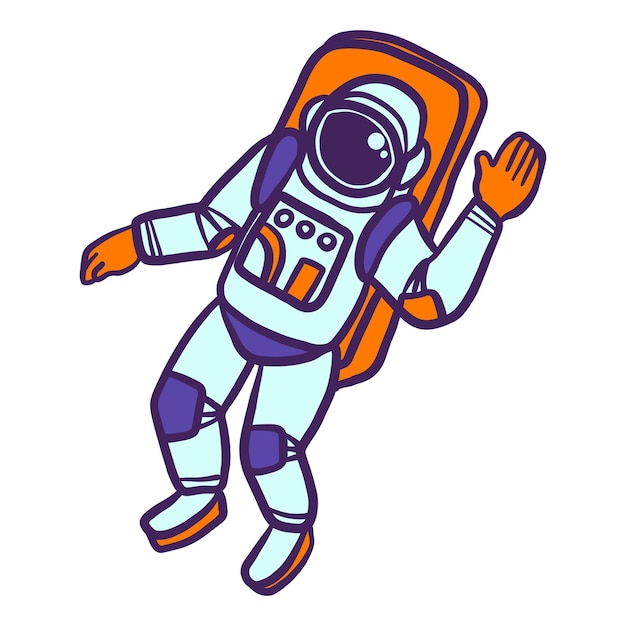 Icono de astronauta Ilustración dibujada a mano del icono de vector de astronauta para diseño web