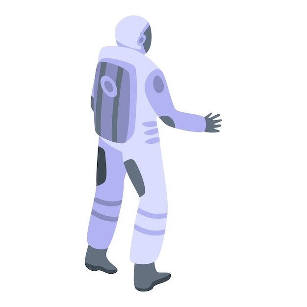 Vector icono de astronauta isométrico del icono de vector de astronauta para diseño web aislado sobre fondo blanco