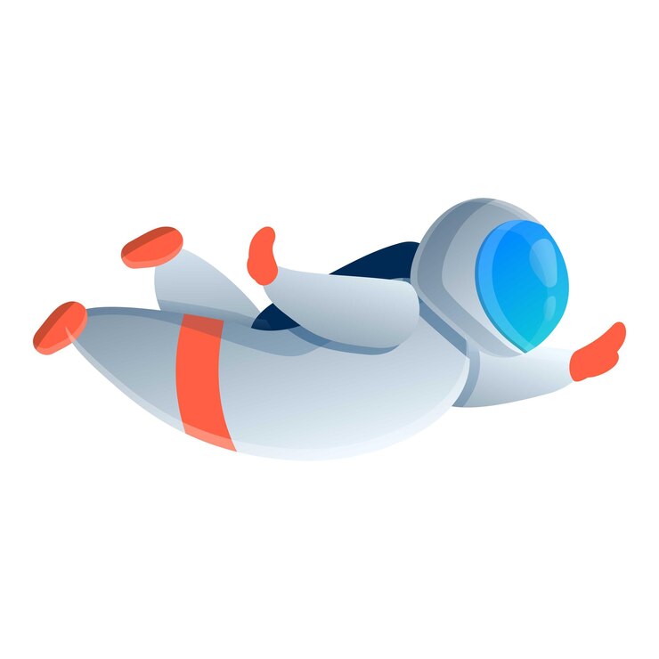 Vector icono de astronauta volador icono vectorial de astronauta voador para el diseño web aislado en fondo blanco