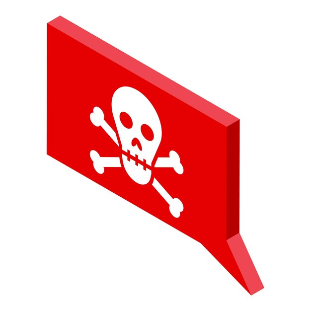Icono de ataque de malware Isométrico del icono de vector de ataque de malware para diseño web aislado sobre fondo blanco
