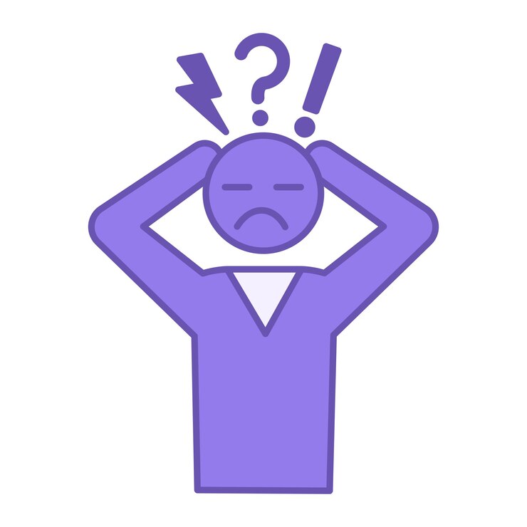 Vector icono de ataque de pánico de colores