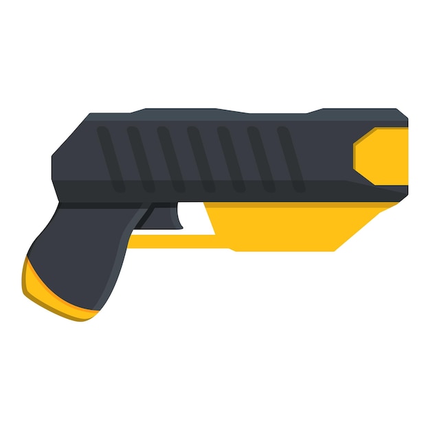 Icono de ataque Taser. Caricatura de icono de vector de ataque Taser para diseño web aislado sobre fondo blanco