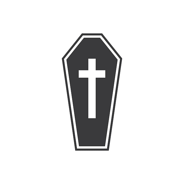 El icono del ataúd de madera