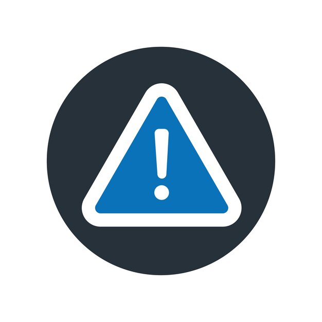 Icono de atención de advertencia de notificación logotipo vectorial editable
