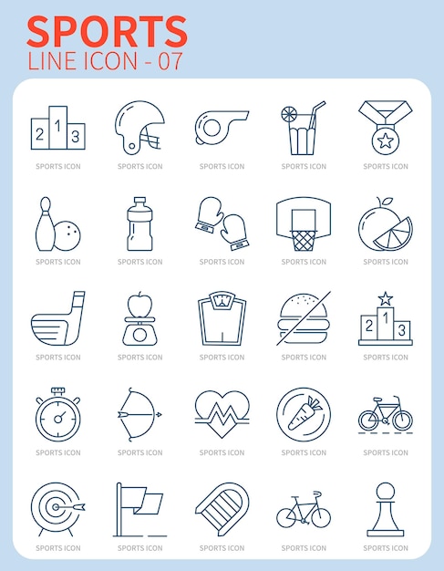 icono atlético de la vida deportiva saludable