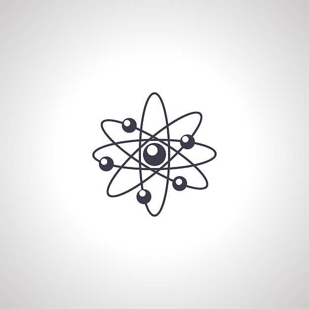 Icono del átomo estructura del átomo núcleo atómico y electrones giratorios