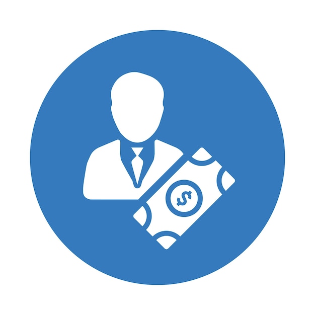 El icono de atribución de la acusación del alegato Diseño de color azul