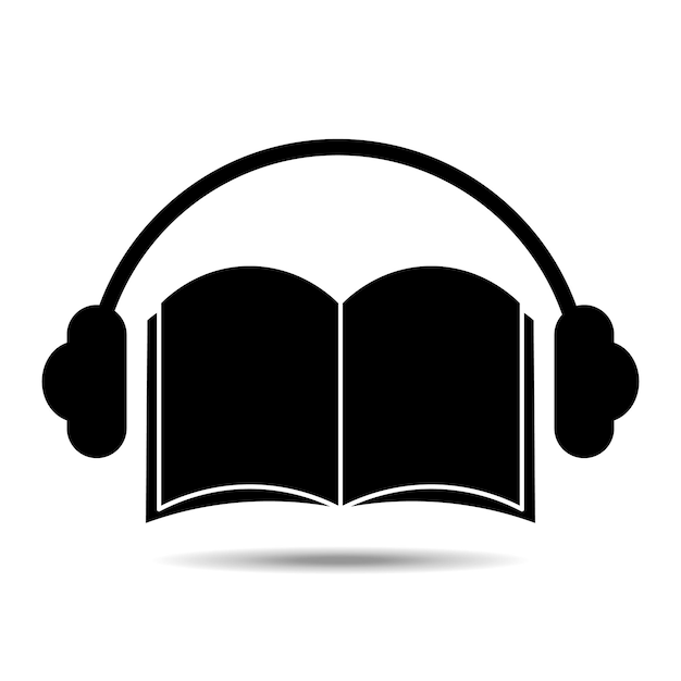 Icono de audiolibro Lectura por vector de símbolo de oído