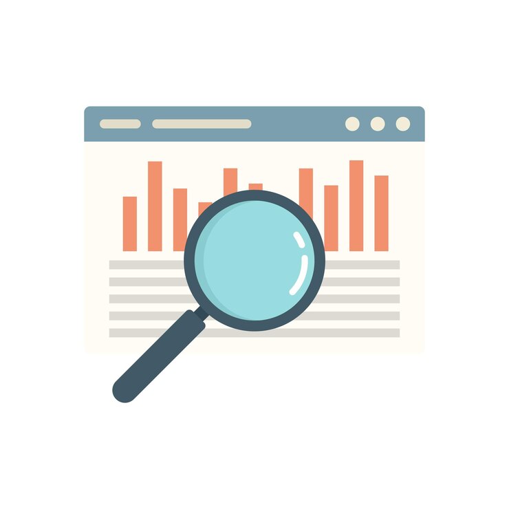 Vector icono de auditoría web ilustración plana del icono de vector de auditoría web aislado sobre fondo blanco