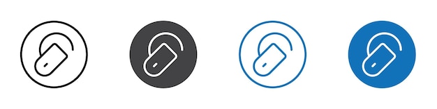Icono de auricular aislado en conjunto vectorial de fondo blanco