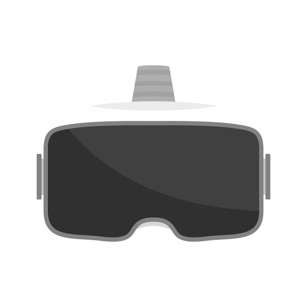 Icono de auricular de gafas vr Ilustración plana del icono de vector de auricular de gafas vr para web aislado en blanco