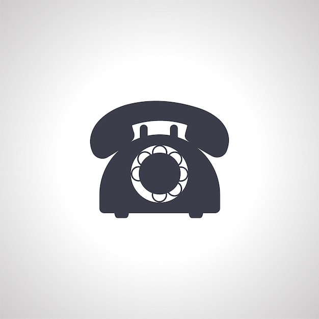 Icono de auricular icono de teléfono de estilo antiguo