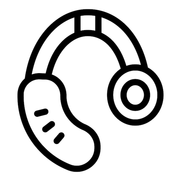 Icono de auricular inalámbrico que representa la escucha de música o podcast