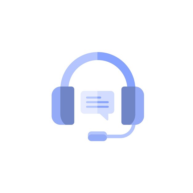 icono de auricular vectorial en diseño plano