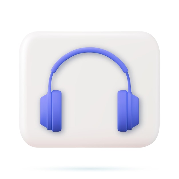 Icono de auriculares 3D