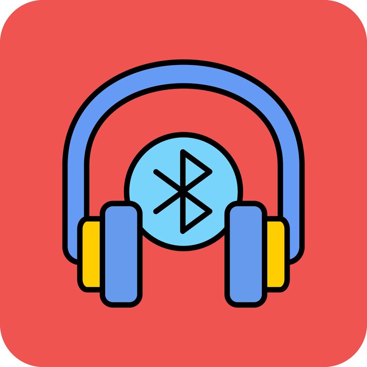 Vector ícono de los auriculares bluetooth