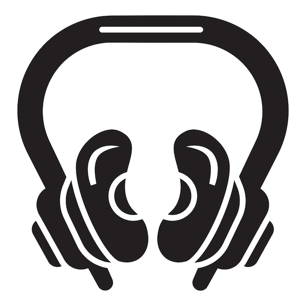 Icono de auriculares Dj Ilustración simple de icono vectorial de auriculas dj para diseño web aislado en fondo blanco