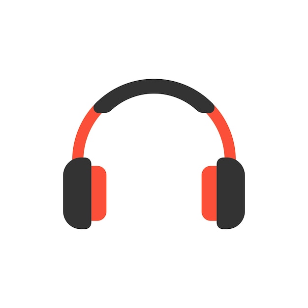 Icono de auriculares en estilo plano Ilustración de vector de auriculares sobre fondo aislado Escuchar música signo concepto de negocio