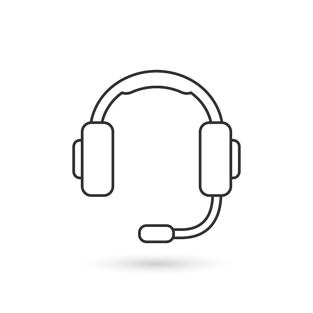Icono de auriculares en estilo plano Ilustración vectorial de auriculares en un fondo aislado Escucha música concepto de negocio de señales
