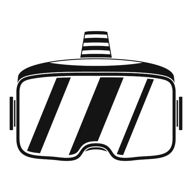 Icono de auriculares de gafas vr Ilustración simple del icono vectorial de auriculas de gafas Vr para el diseño web aislado sobre un fondo blanco