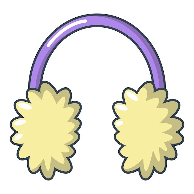 Icono de auriculares de invierno Ilustración de dibujos animados de icono de vector de auriculares de invierno para web