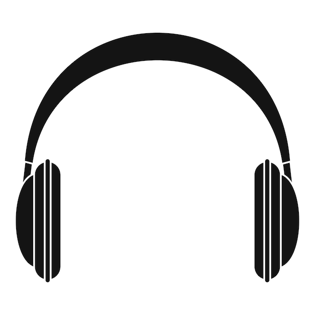 Icono de auriculares modernos Ilustración simple de auriculas modernas Icono vectorial para diseño web aislado en fondo blanco