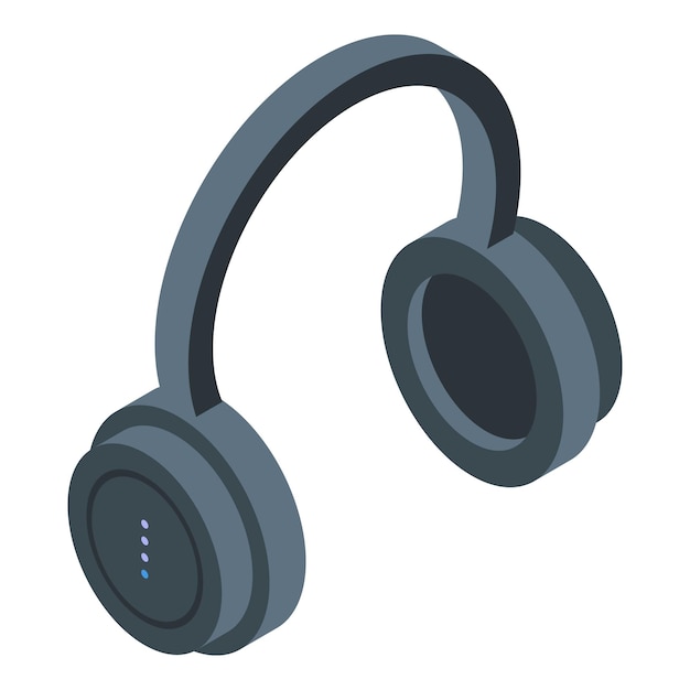 Vector icono de auriculares de pasajero isométrico de icono de vector de auriculares de pasajero para diseño web aislado sobre fondo blanco