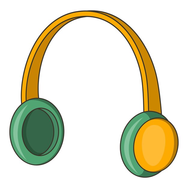 Vector icono de auriculares protectores ilustración de dibujos animados de protectores de oídos icono vectorial para diseño web