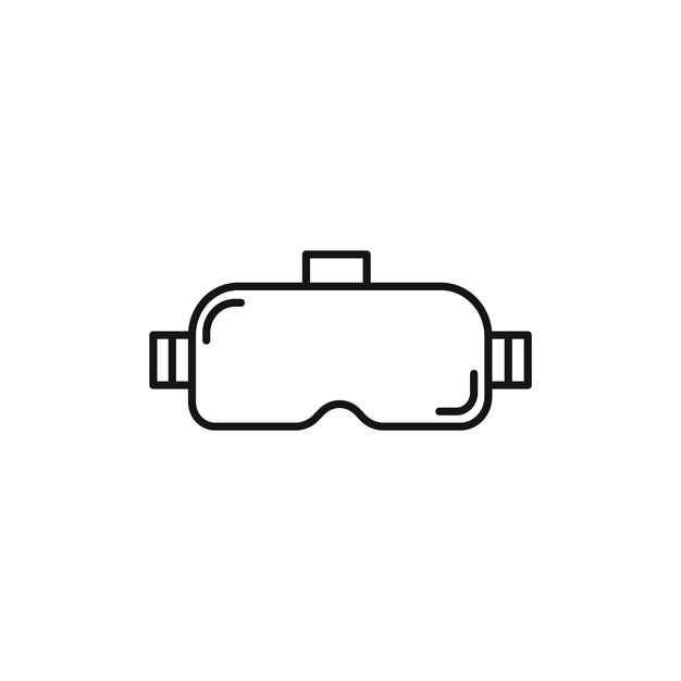 Icono de auriculares de realidad aumentada Símbolo plano de línea delgada simple
