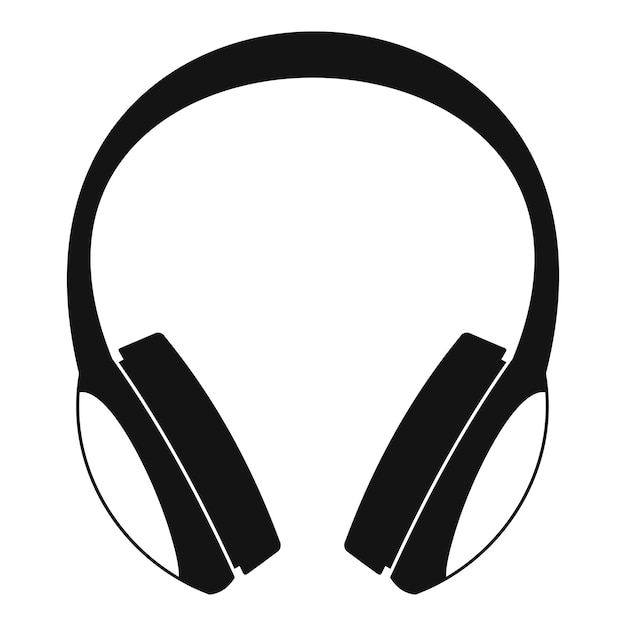 Icono de auriculares retro Ilustración simple de icono vectorial de auriculas retro para diseño web aislado en fondo blanco
