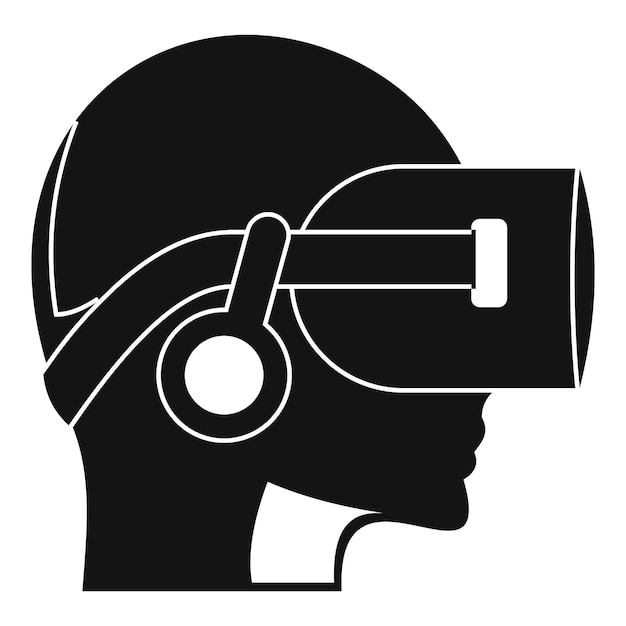 Icono de auriculares vr Ilustración sencilla del ícono vectorial de auriculas vr para la web