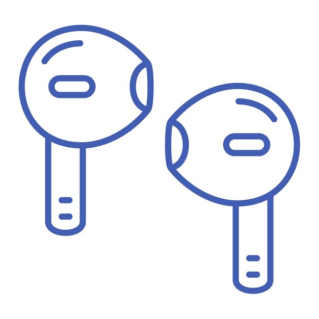 Vector icono de los auriculares