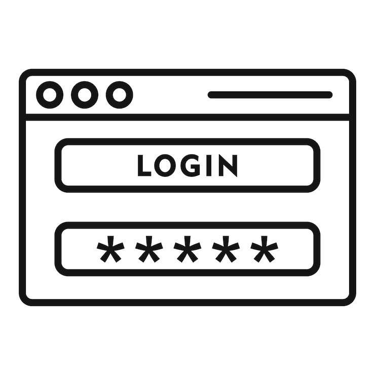 Vector icono de autenticación de página de inicio de sesión icono de vector de autenticación de página de inicio de sesión para diseño web aislado en fondo blanco