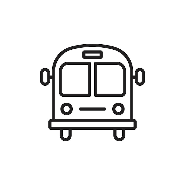 Icono de autobús Contorno delgado sencillo