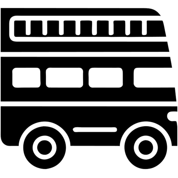 icono de autobús de dos pisos para el transporte público