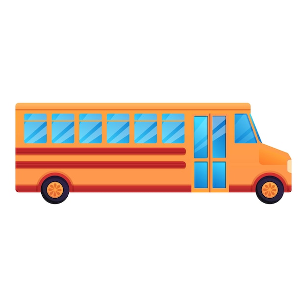 Icono de autobús escolar Icono vectorial de autobús escuela para diseño web aislado en fondo blanco