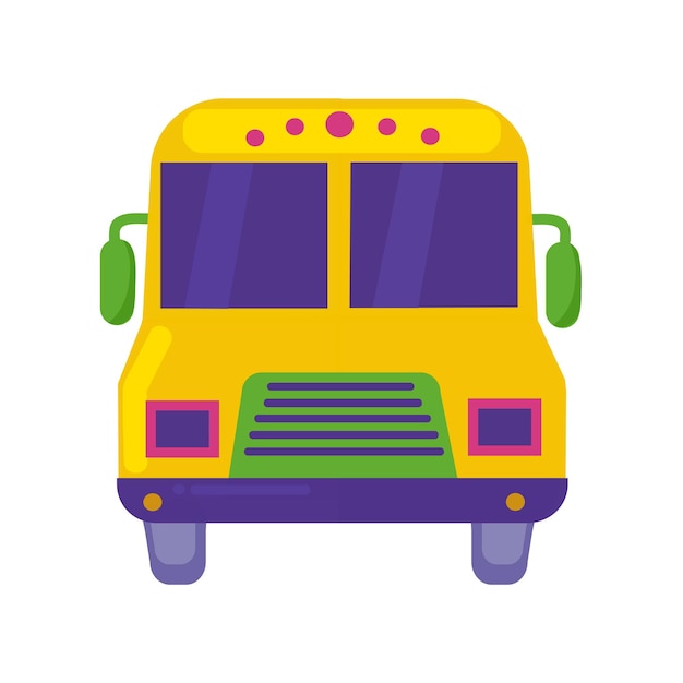 Icono de autobús escolar imágenes prediseñadas avatar logotipo aislado ilustración vectorial