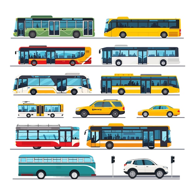 Vector icono de autobús escolar y vector