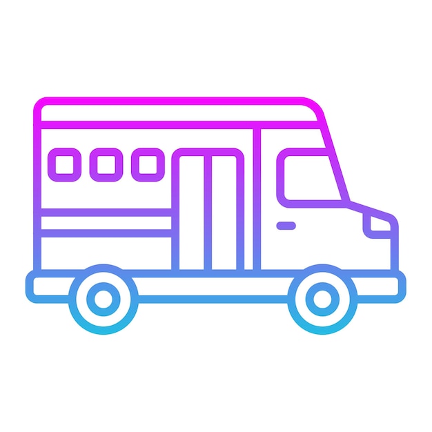 El icono del autobús escolar