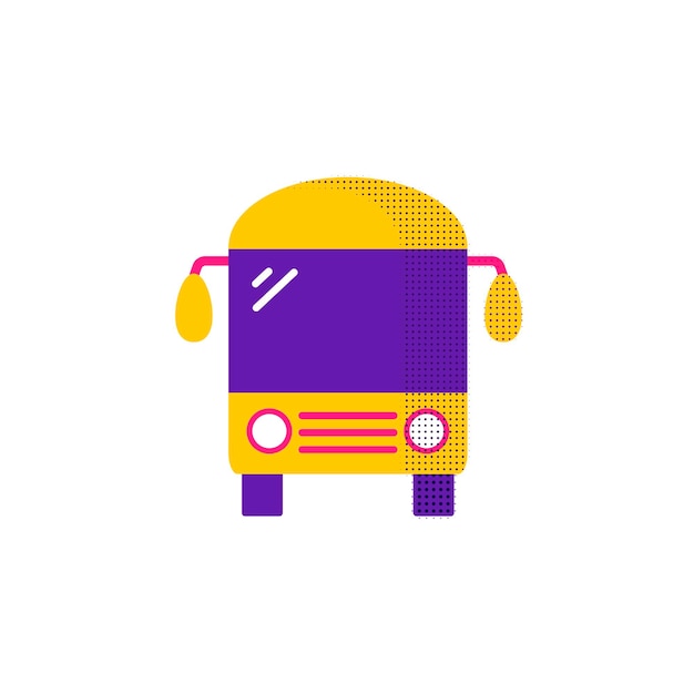 Icono de autobús ilustración plana del icono de vector de autobús para web