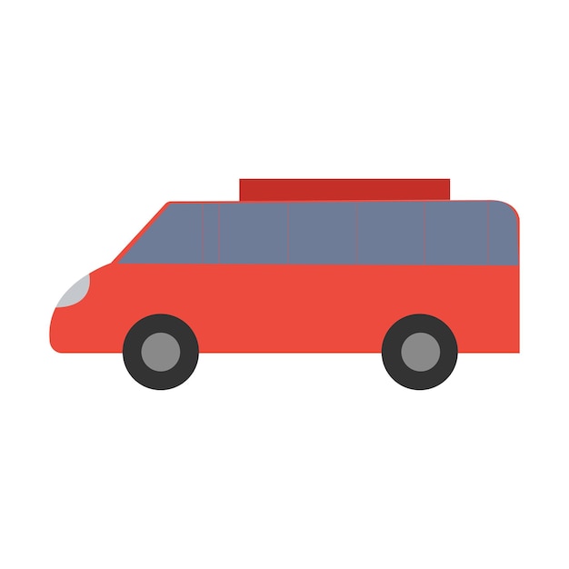 Icono de autobús, servicio de transporte, ilustración vectorial. Icono de furgoneta aislado sobre fondo blanco.