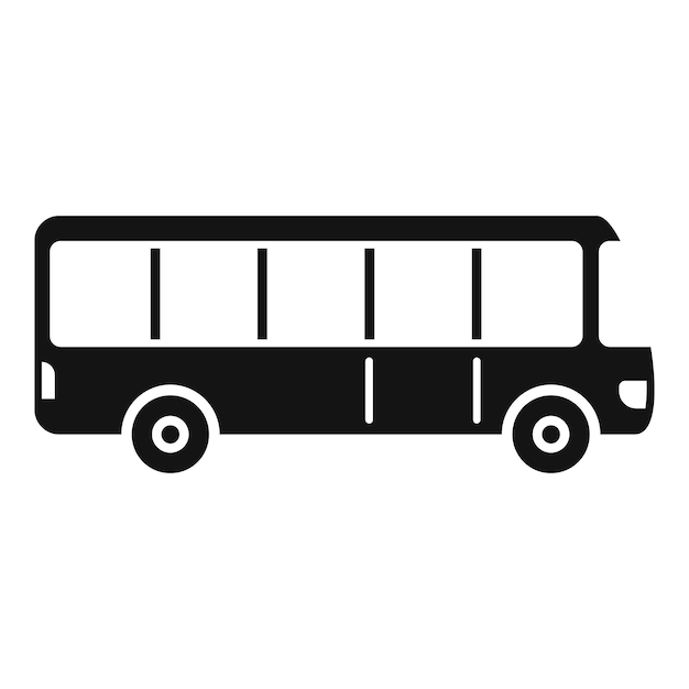 Vector icono de autobús de tráfico vector simple transferencia al aeropuerto viaje terminal