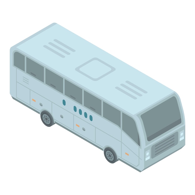 Icono de autobús urbano Isométrico del icono de vector de autobús urbano para diseño web aislado sobre fondo blanco