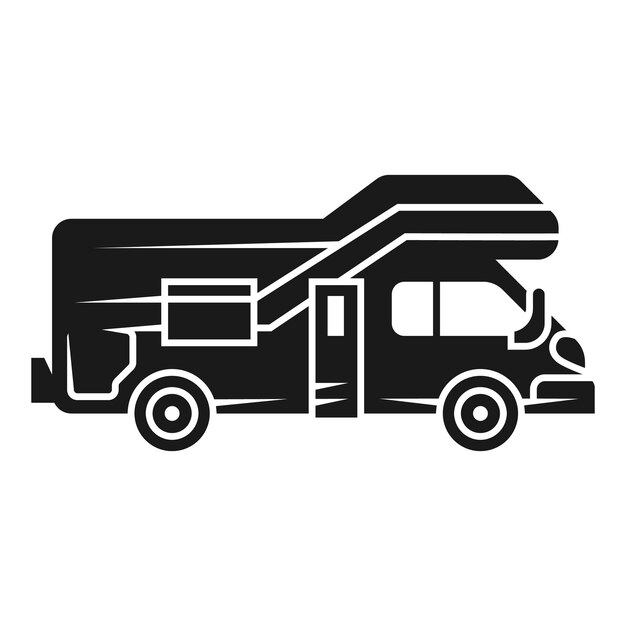 Icono de autocaravana moderna Ilustración simple del icono de vector de autocaravana moderna para diseño web aislado sobre fondo blanco