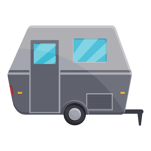 Icono de automóvil autocaravana Caricatura de icono de vector de automóvil autocaravana para diseño web aislado sobre fondo blanco