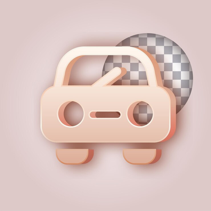 Vector icono de automóvil de efecto de color mantequilla suave con fondo personalizable