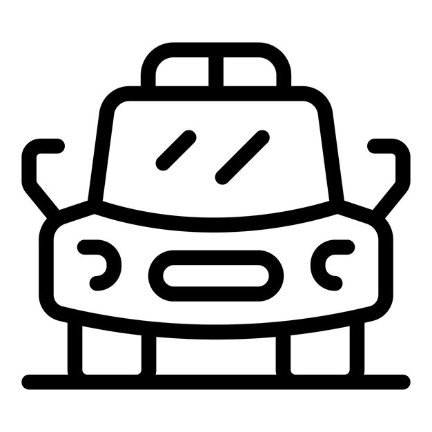 Icono de automóvil eléctrico sin conductor que muestra la tecnología de vehículos autónomos